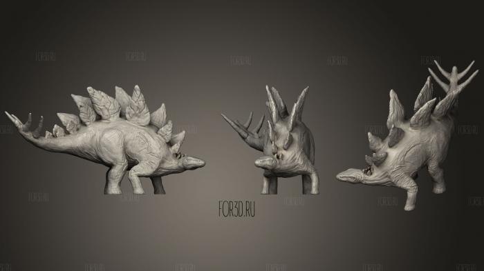 Stegosaurus 3d stl for CNC